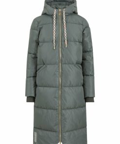 Jakker Og Frakker Coster Copenhagen  | Lang Puffer Jakke Ash Green